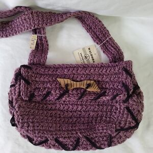 Vintage Walborg Woven Shoulder Bag Purple 1960s